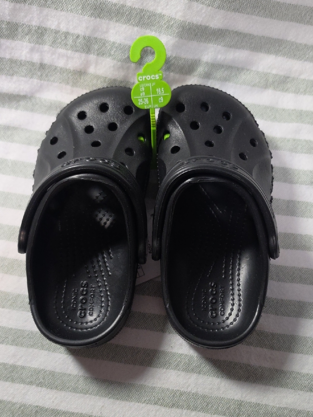CROCS Toddler Black Classic Clog C9